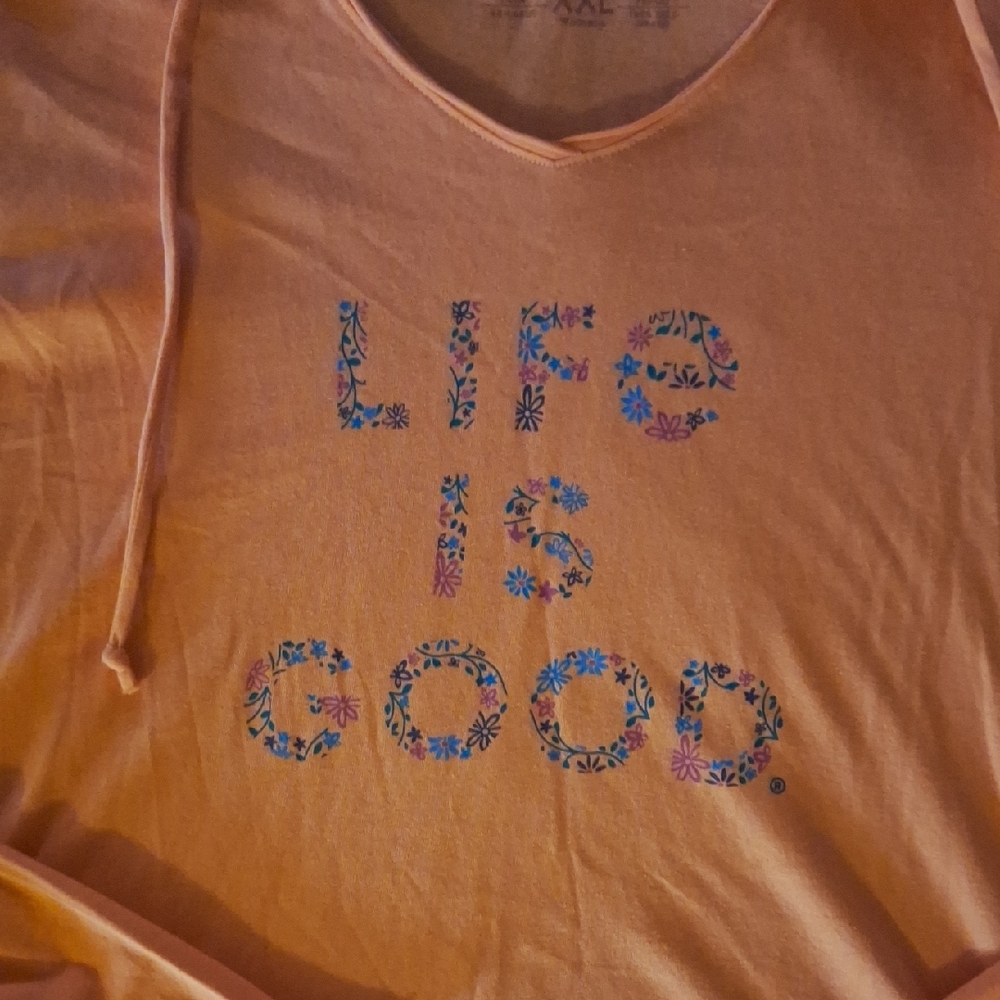 Life Is Good Vibrant Orange Crusher Tee - Picture 3 of 4